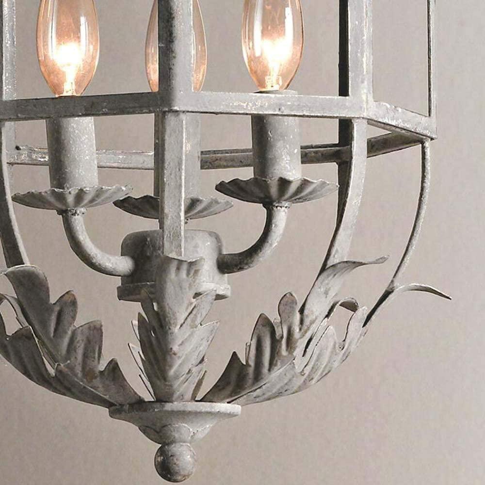 Soraaine Chandelier Retro Cage Grey Candle