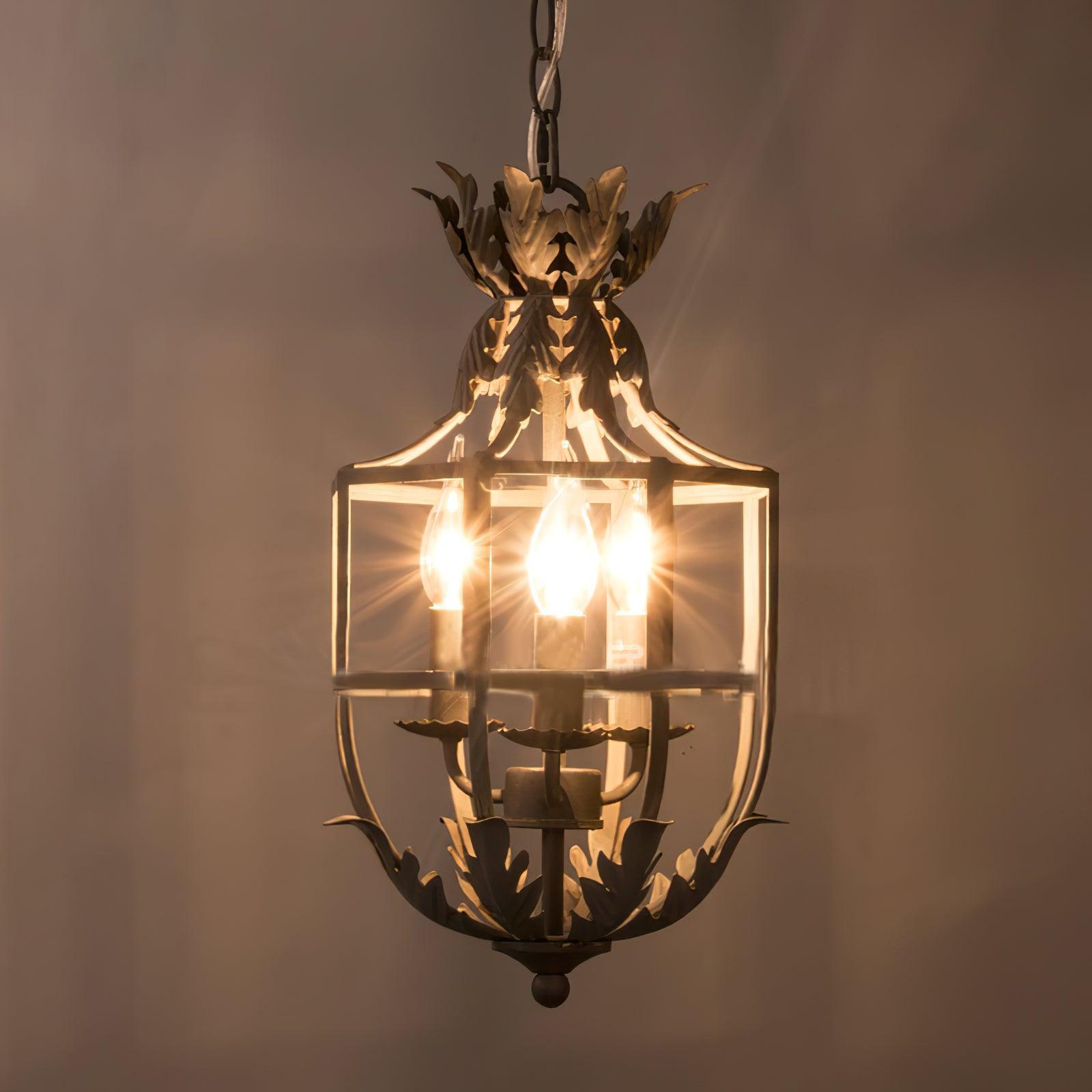 Soraaine Chandelier Retro Cage Grey Candle
