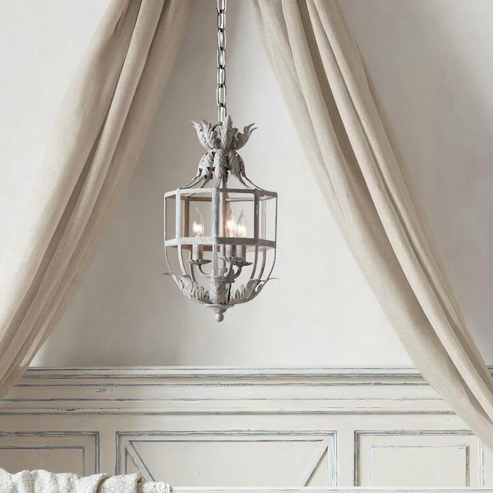 Soraaine Chandelier Retro Cage Grey Candle