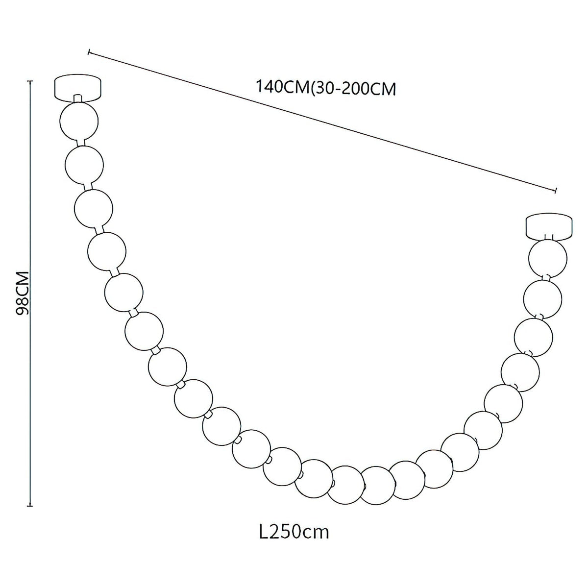 Lindencourt Strand Necklace Chandelier