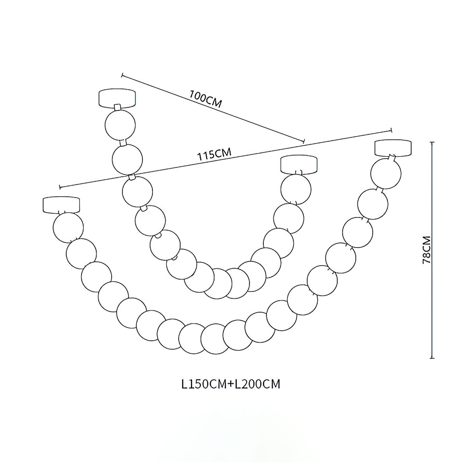 Lindencourt Strand Necklace Chandelier