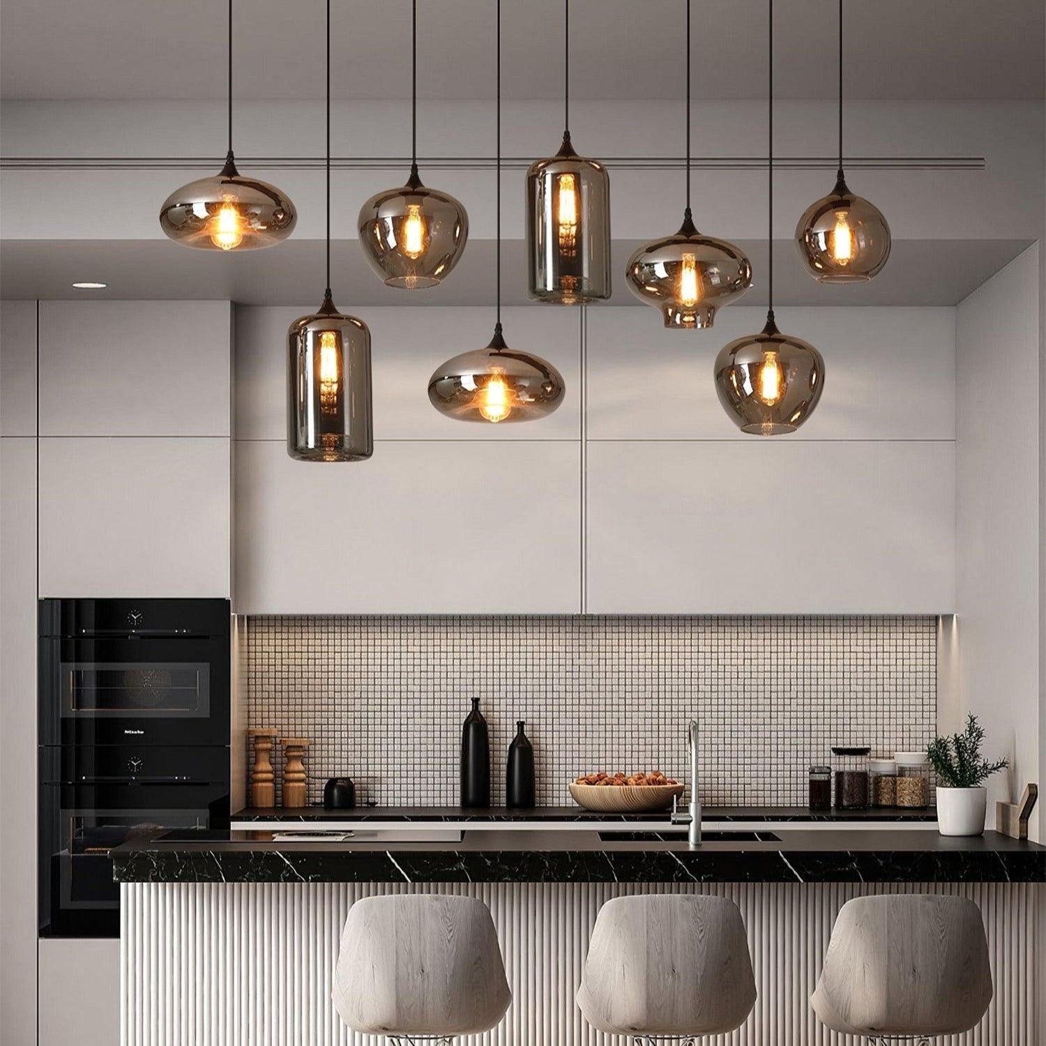 Talis Glass Industrial Chic Pendant Light