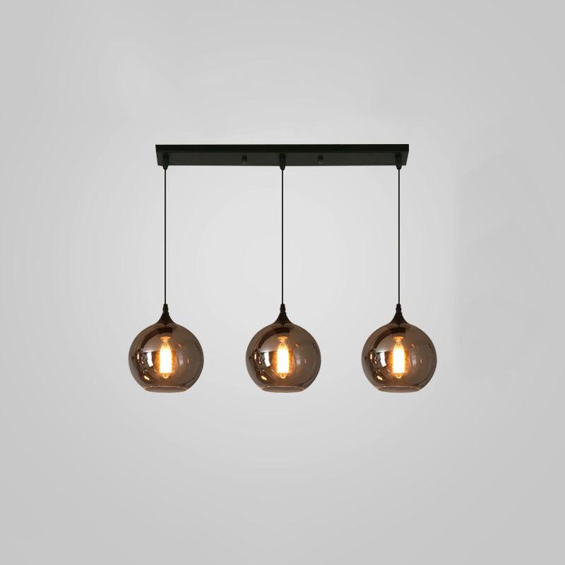 Tevely Glass Industrial Chic Pendant Light