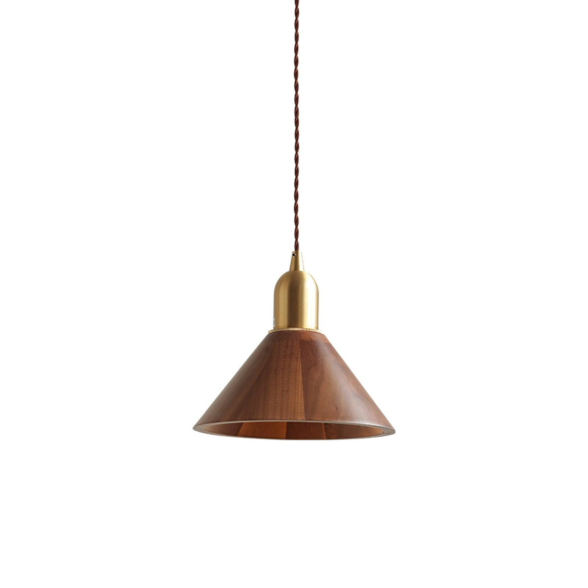 Sylinenne Pendant Lamp Walnut Brass Modern for Living Room