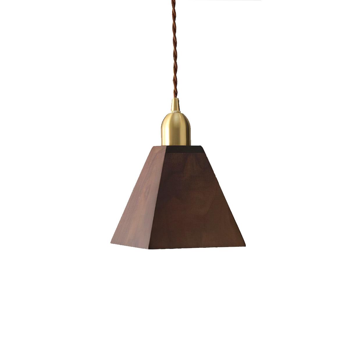 Sylinenne Pendant Lamp Walnut Brass Modern for Living Room