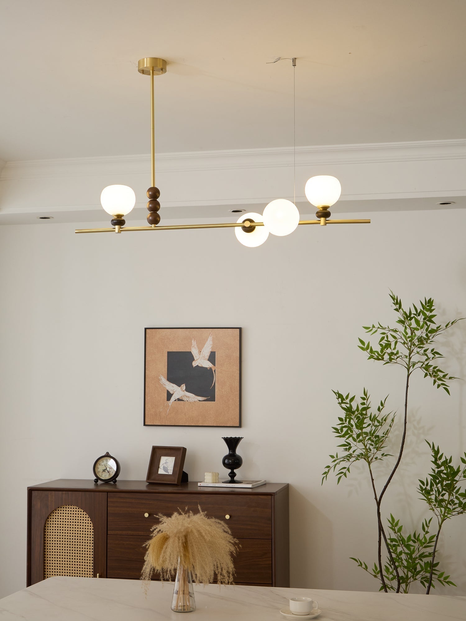 Sylivia Wood Vintage Pendant Light