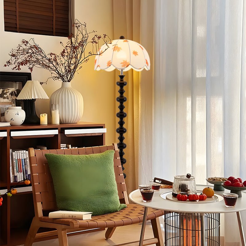 Autumn Wood Fabric Elegant Floor Lamp