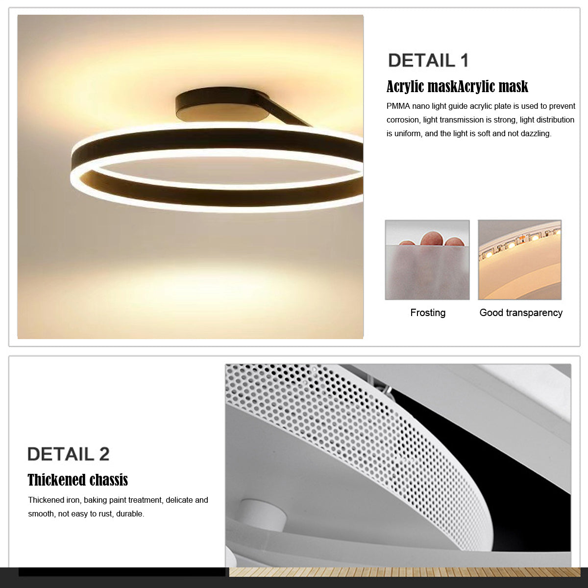 Arisha Modern Circle Flush Mount Ceiling Light Bedroom - Neutral Decor