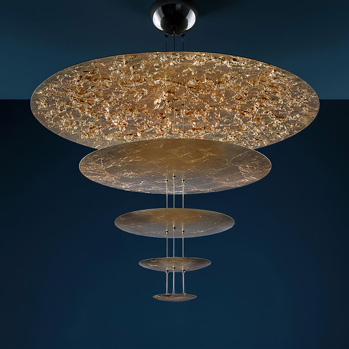 Phelion Layered Gold Foil Pendant Light