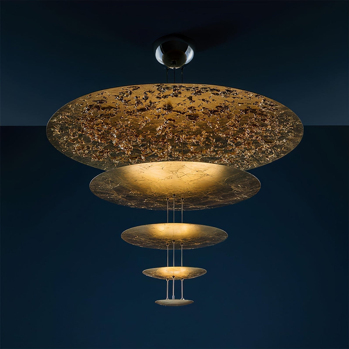 Phelion Layered Gold Foil Pendant Light