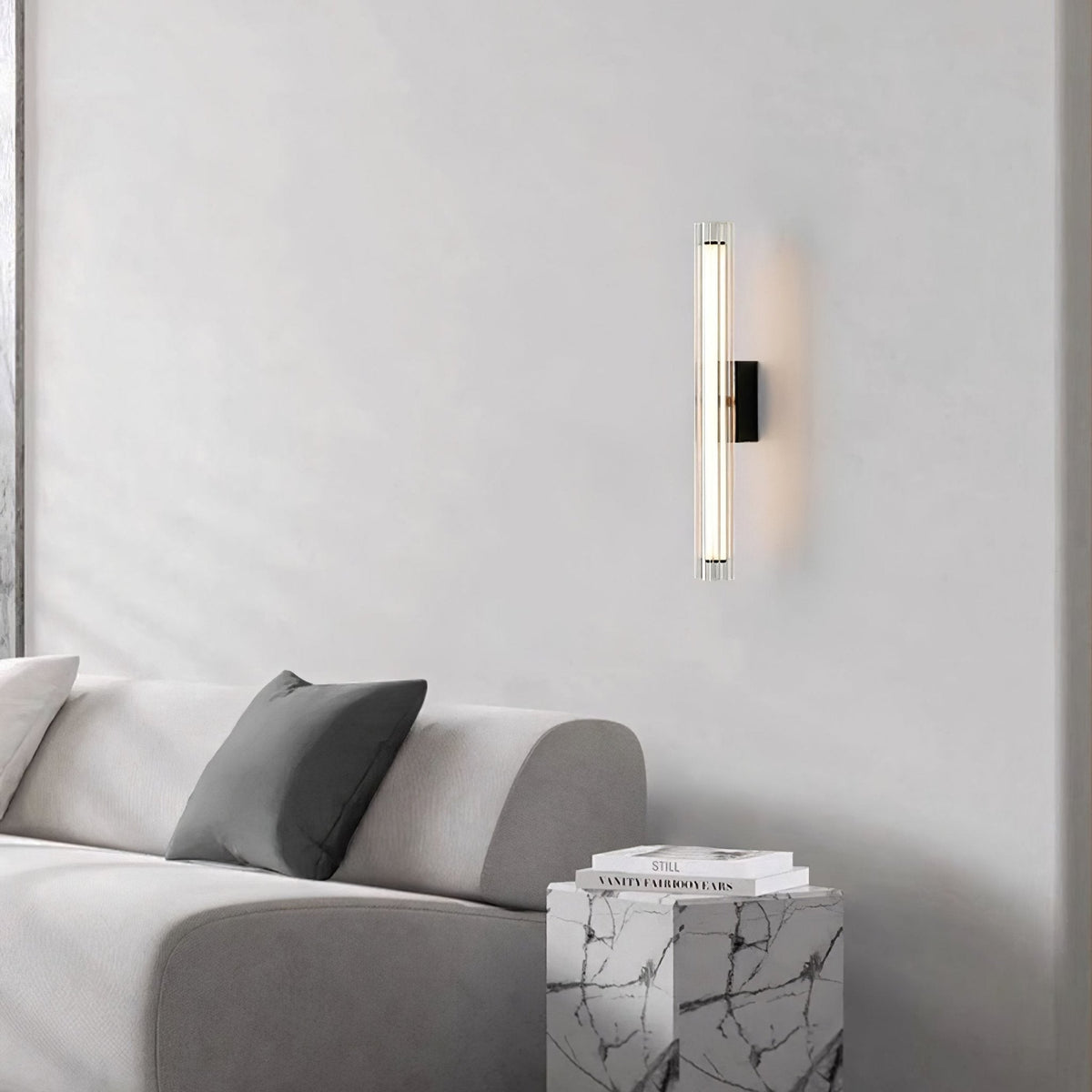 Corv Glass Contemporary Wall Lamp