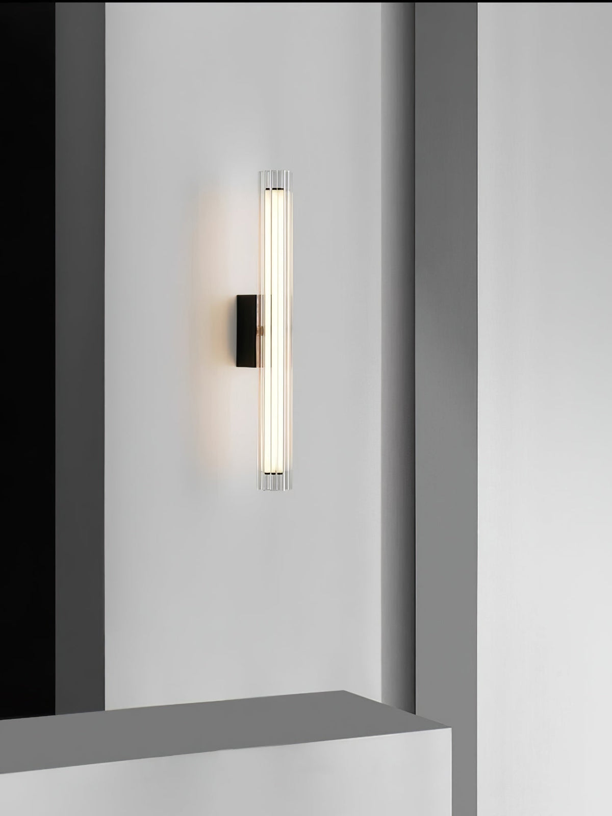 Corv Glass Contemporary Wall Lamp