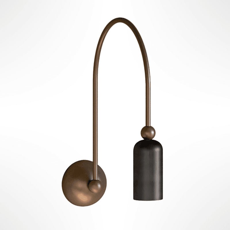 Vortigaud Curved Bronze Black Wall Light