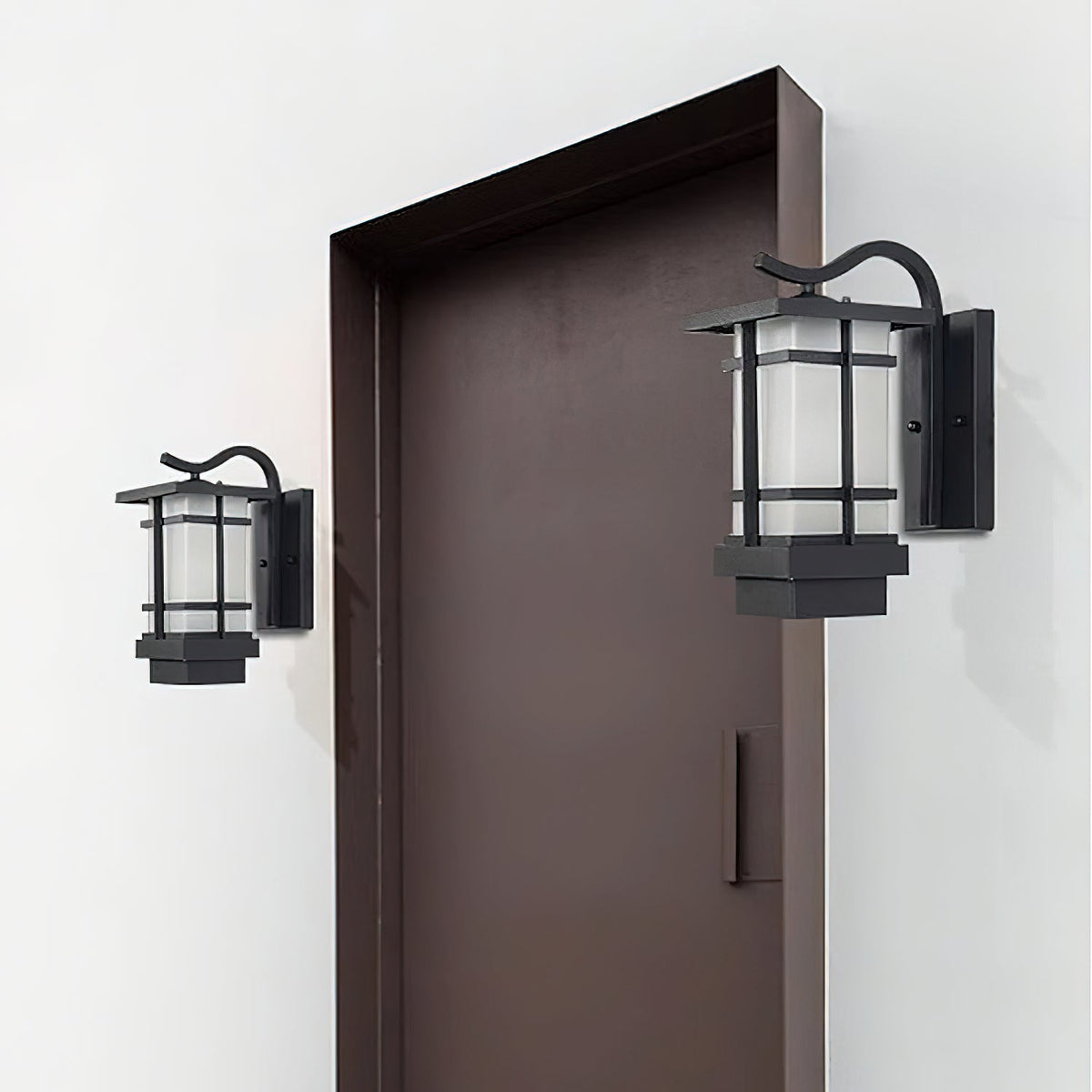 Madison Unique Glass Lantern Outdoor Wall Lamp