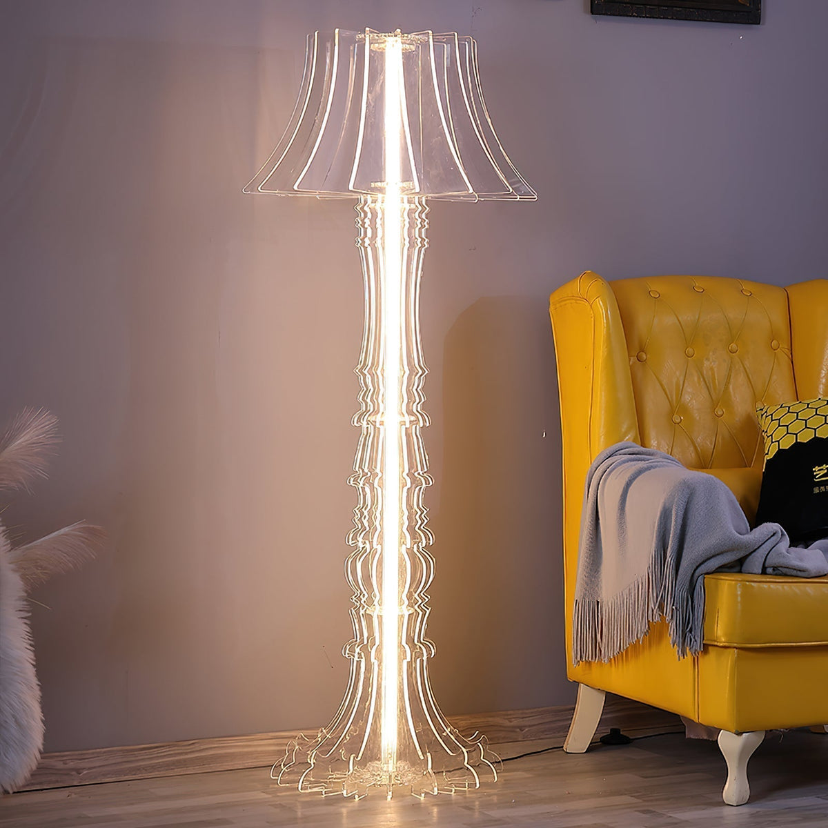 Elmariel Sculptural Acrylic Table Lamp