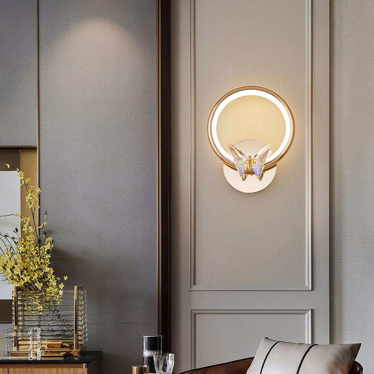 Ersoren Magic Butterfly Crystal Wall Light