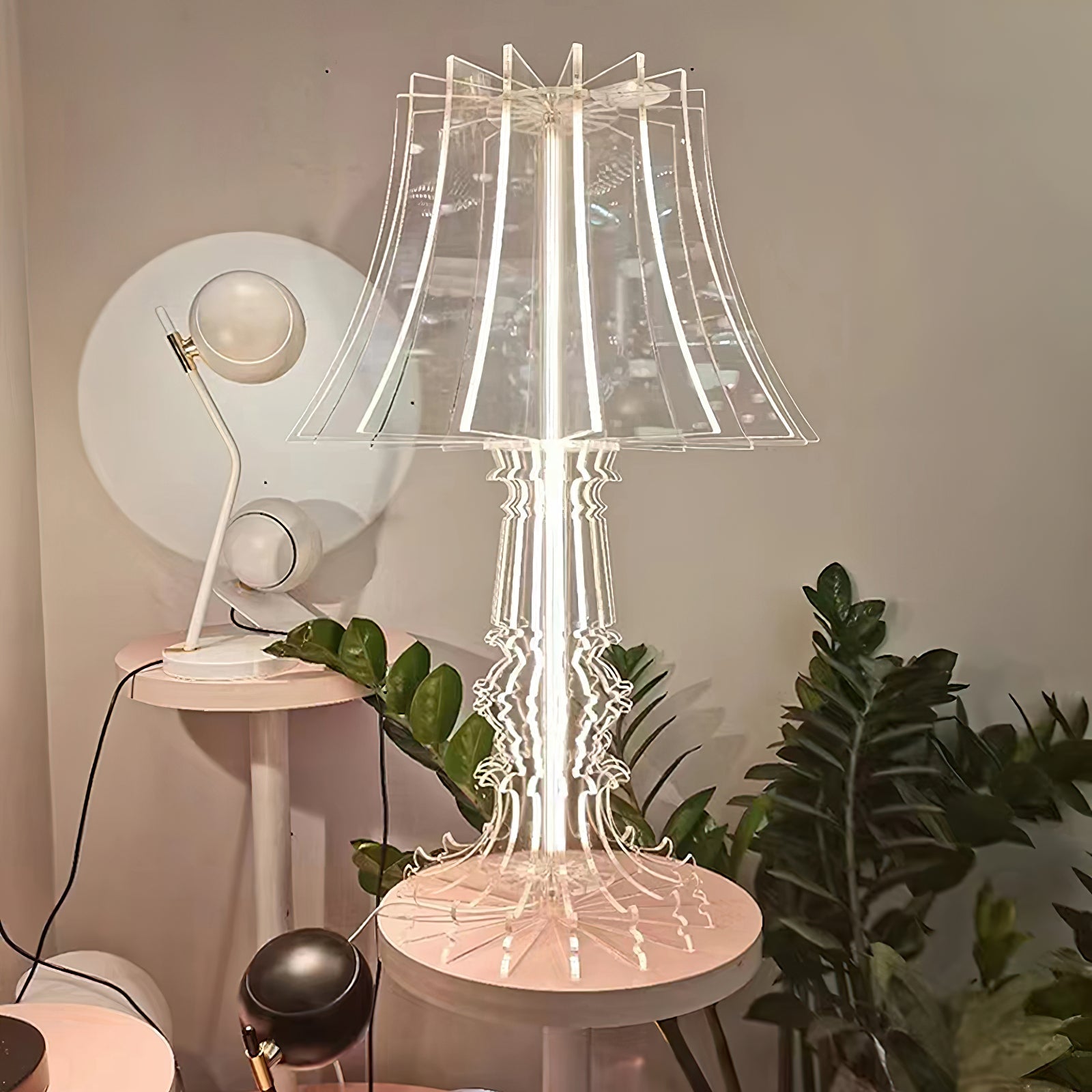 Elmariel Sculptural Acrylic Table Lamp