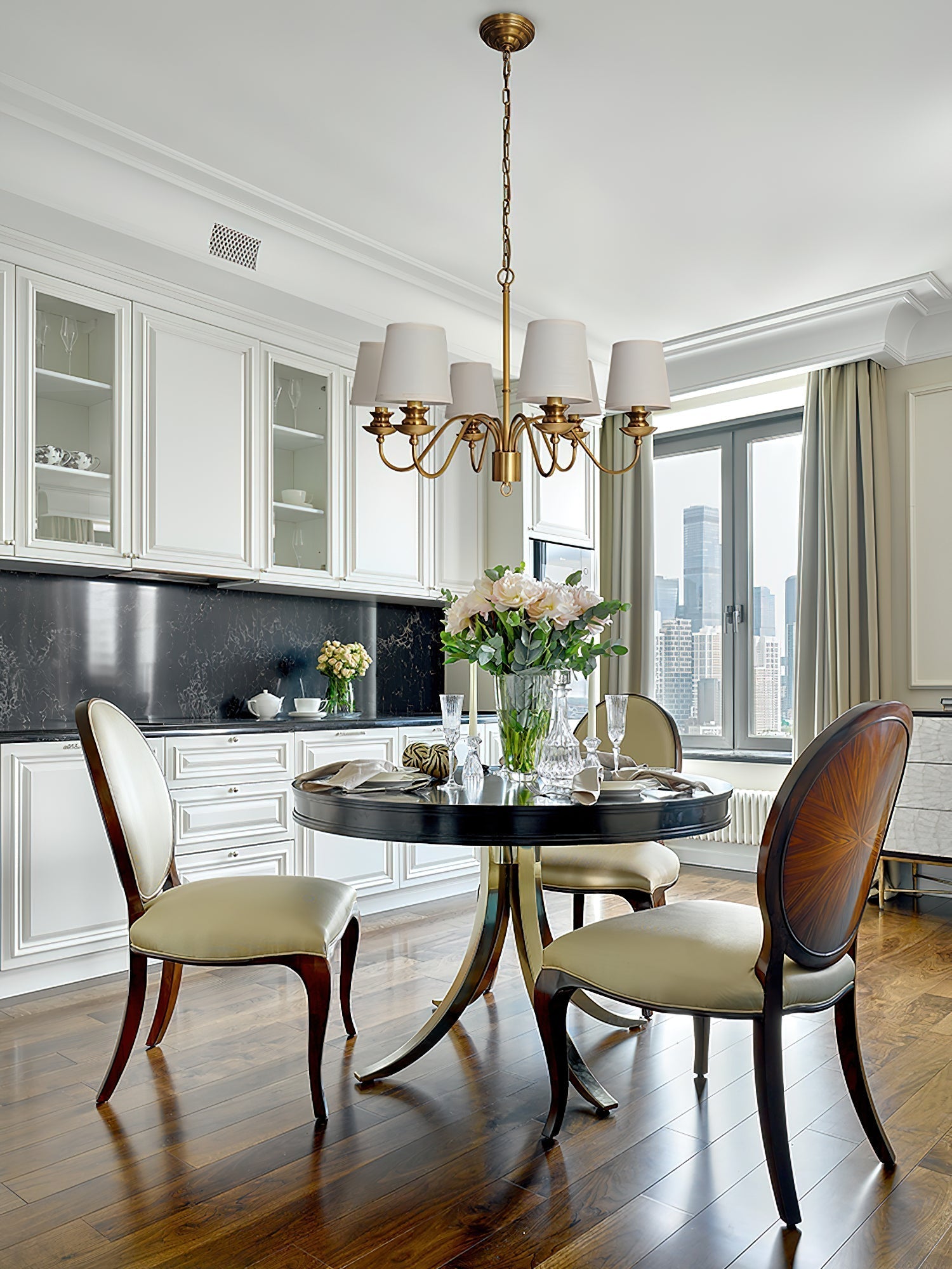 Imiryra Postmodern Luxury Brass Fabric Chandelier - Neutral Decor