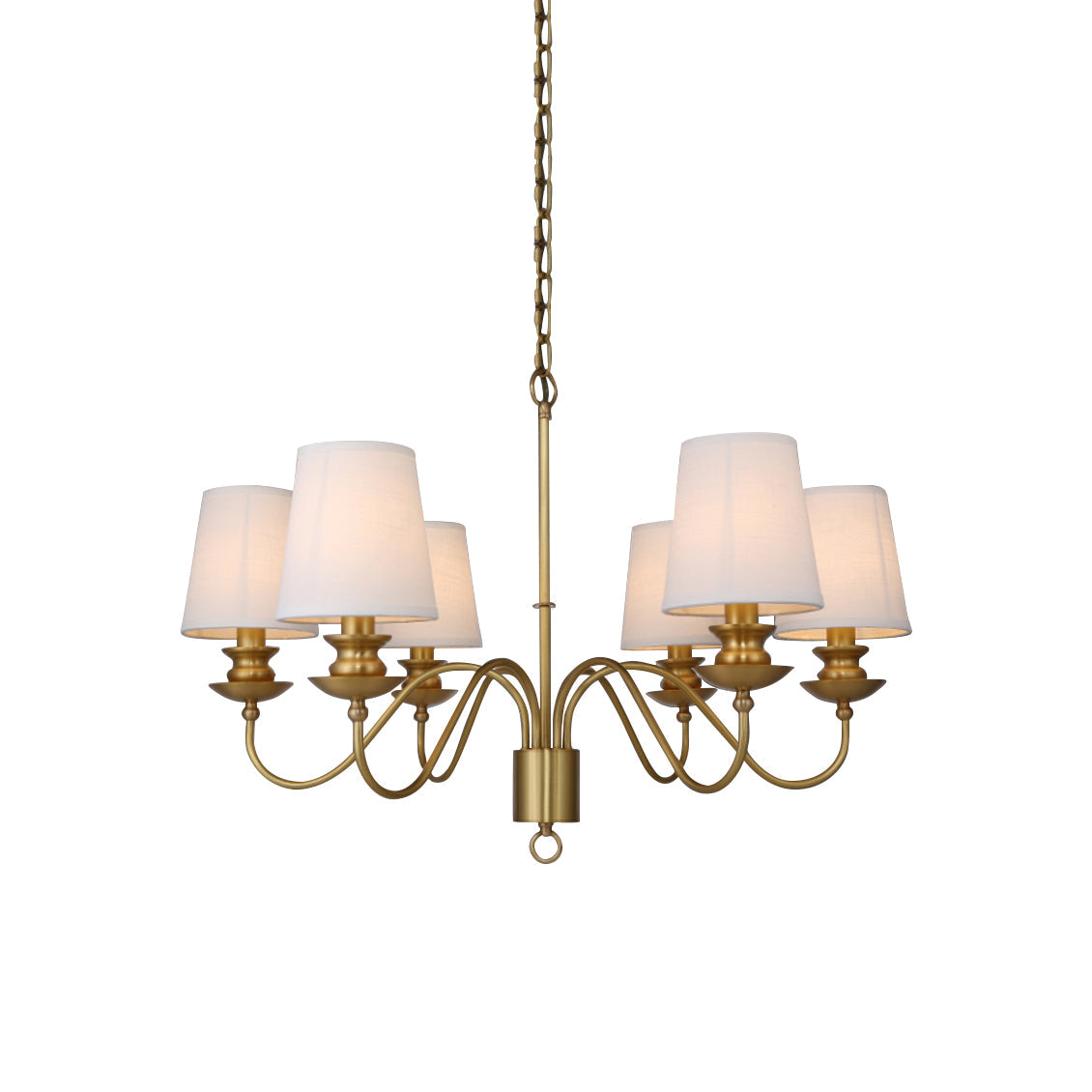 Imiryra Postmodern Luxury Brass Fabric Chandelier - Neutral Decor