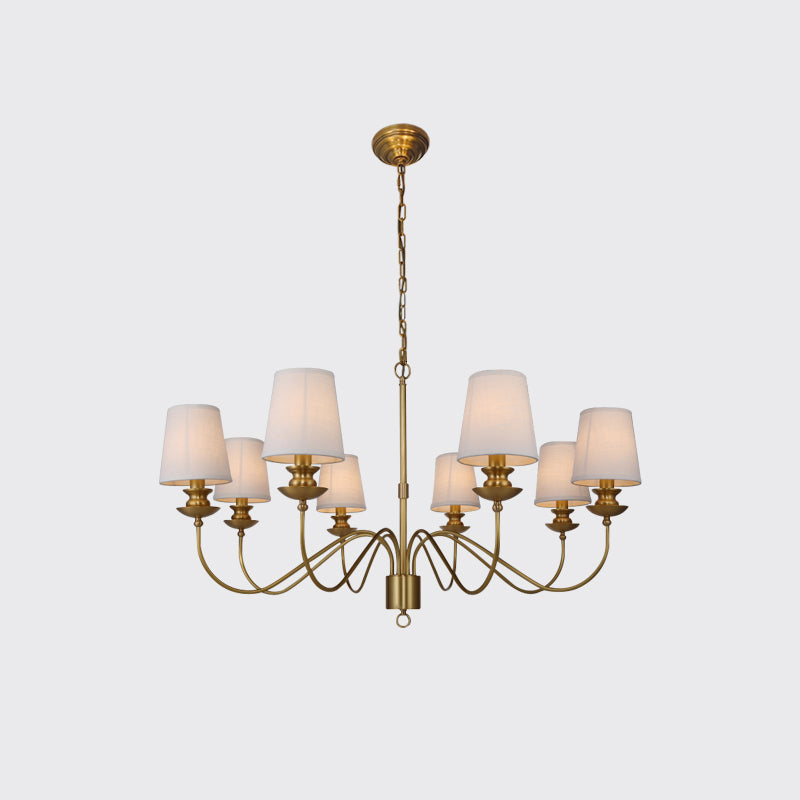 Imiryra Postmodern Luxury Brass Fabric Chandelier