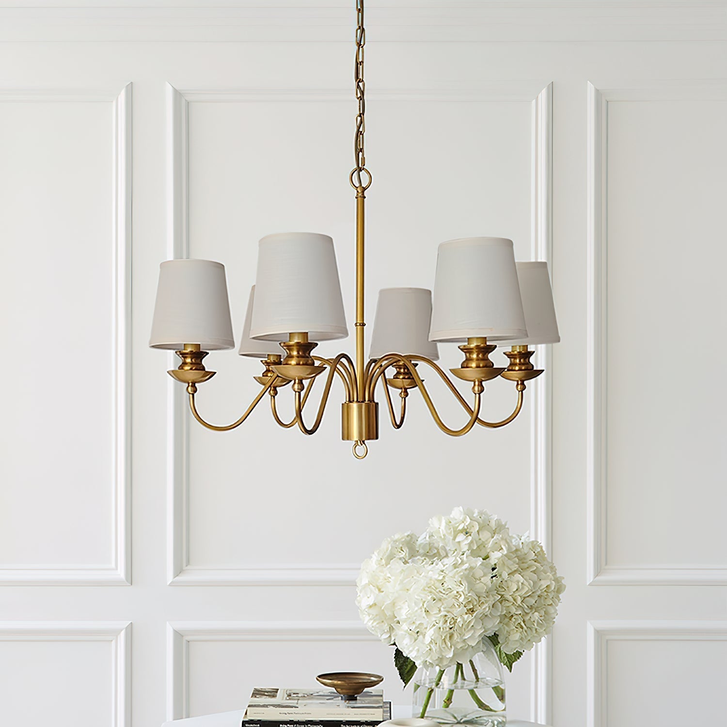 Imiryra Postmodern Luxury Brass Fabric Chandelier