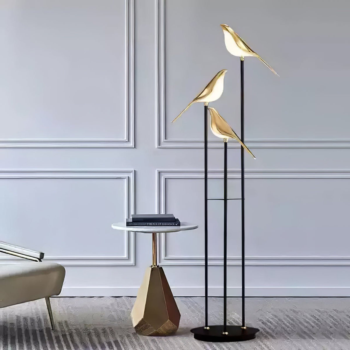 Vont Art Deco Brass Floor Lamp