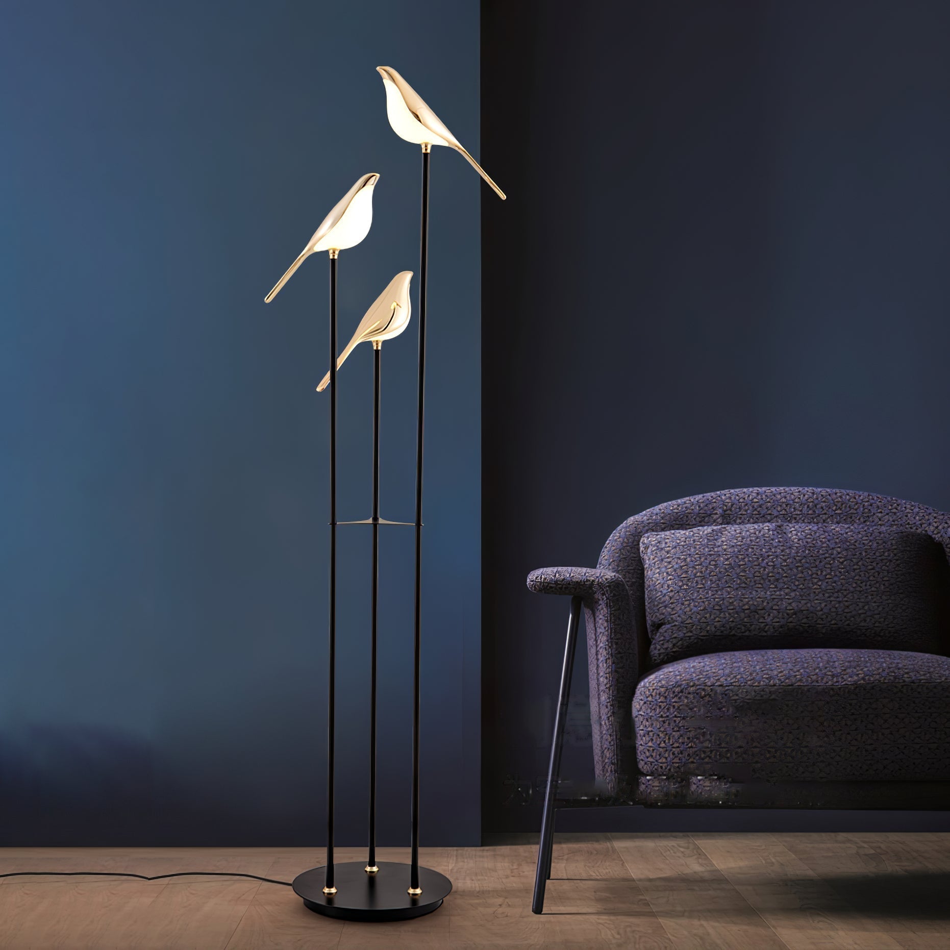 Vont Art Deco Brass Floor Lamp