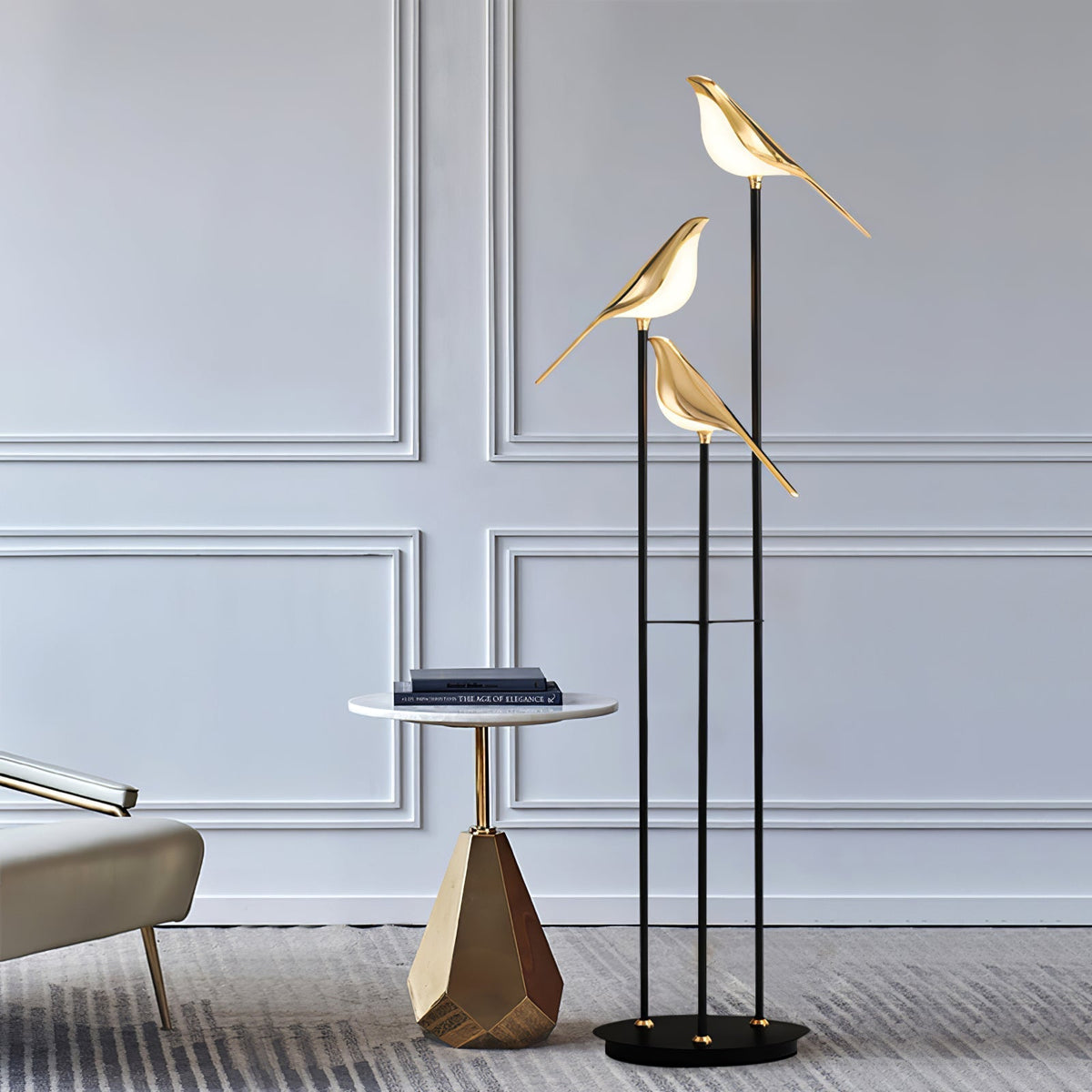 Vont Art Deco Brass Floor Lamp