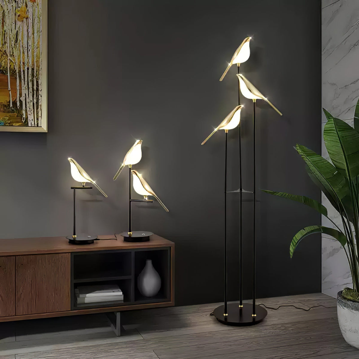 Vont Art Deco Brass Floor Lamp