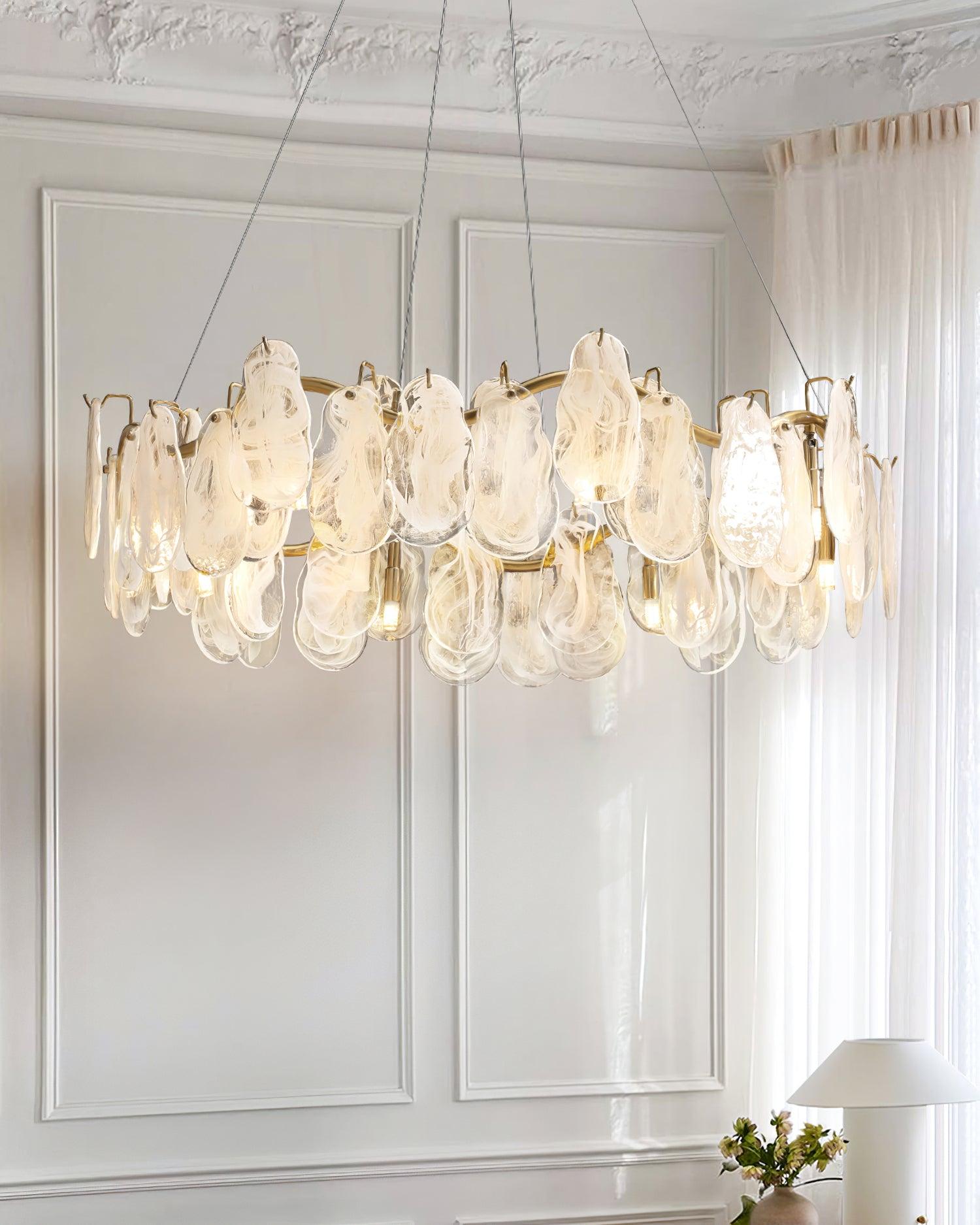 Veliselle Chandelier Cloud Glass Panels