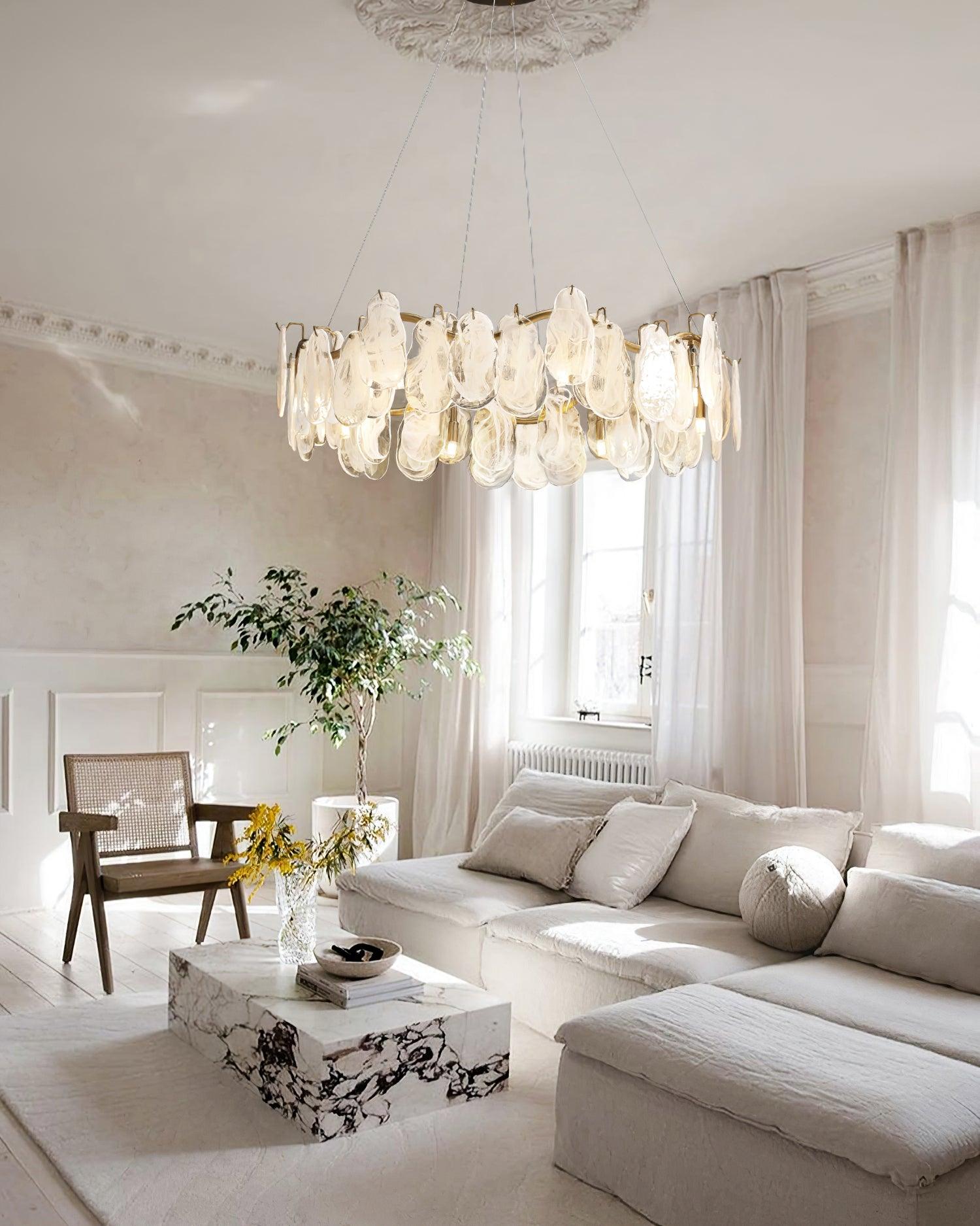 Veliselle Chandelier Cloud Glass Panels