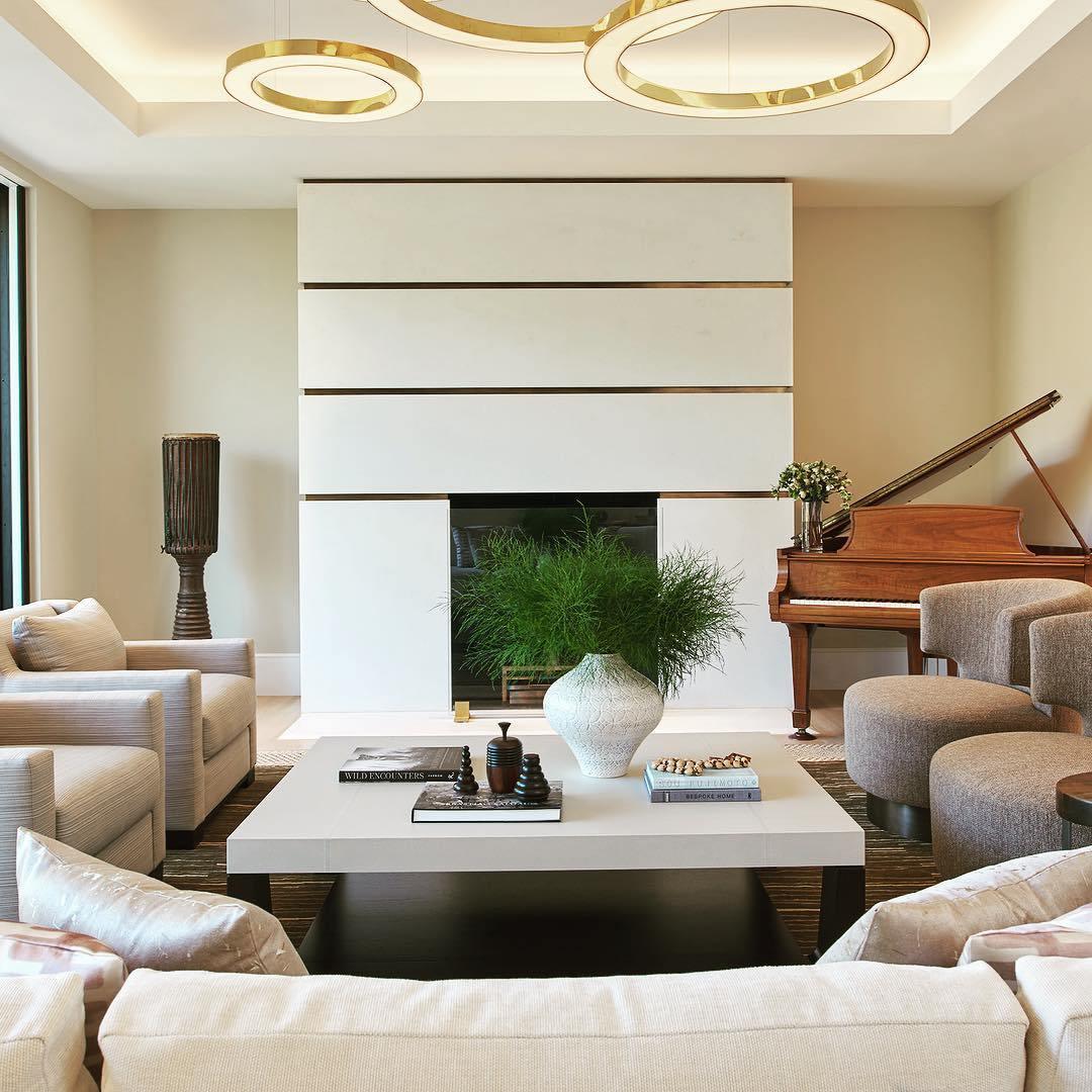 Dexlin Pendant Light LED Ring Gold Modern 3-Ring
