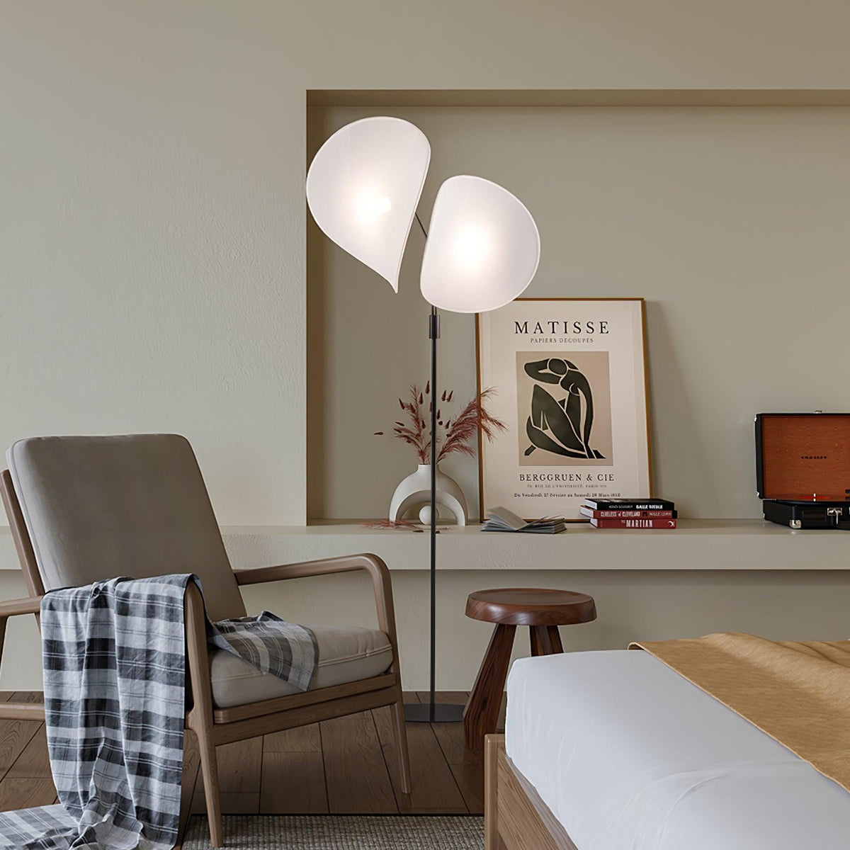 Linivora Modern Fabric Floor Lamp