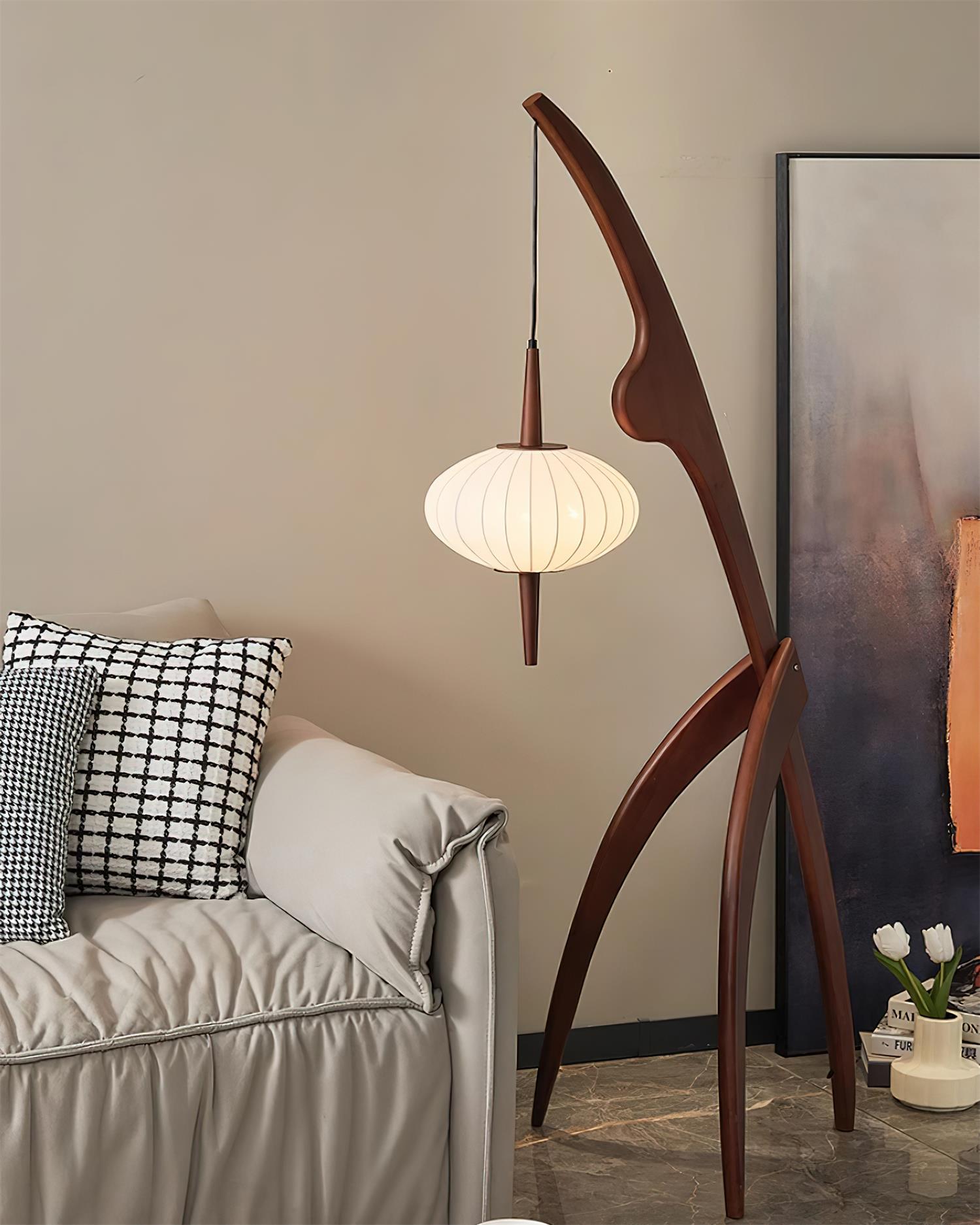 Ulen Mid Century Wooden Floor Lamp