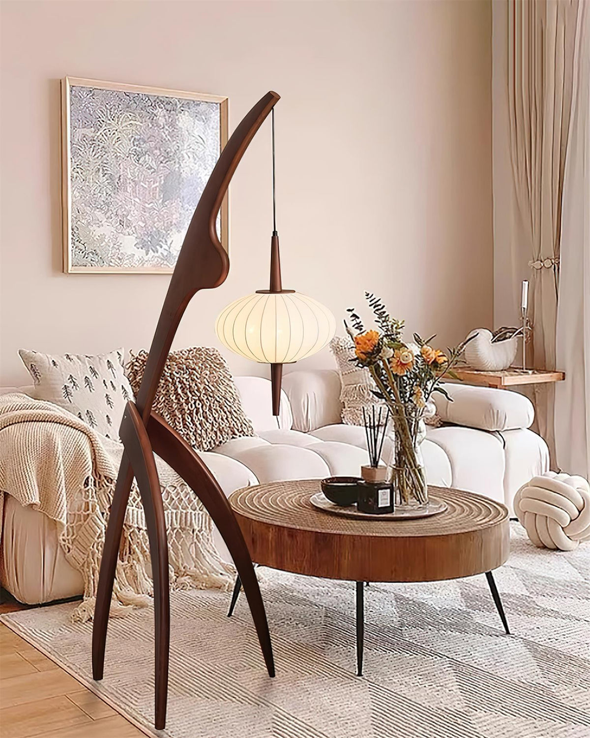 Ulen Mid Century Wooden Floor Lamp