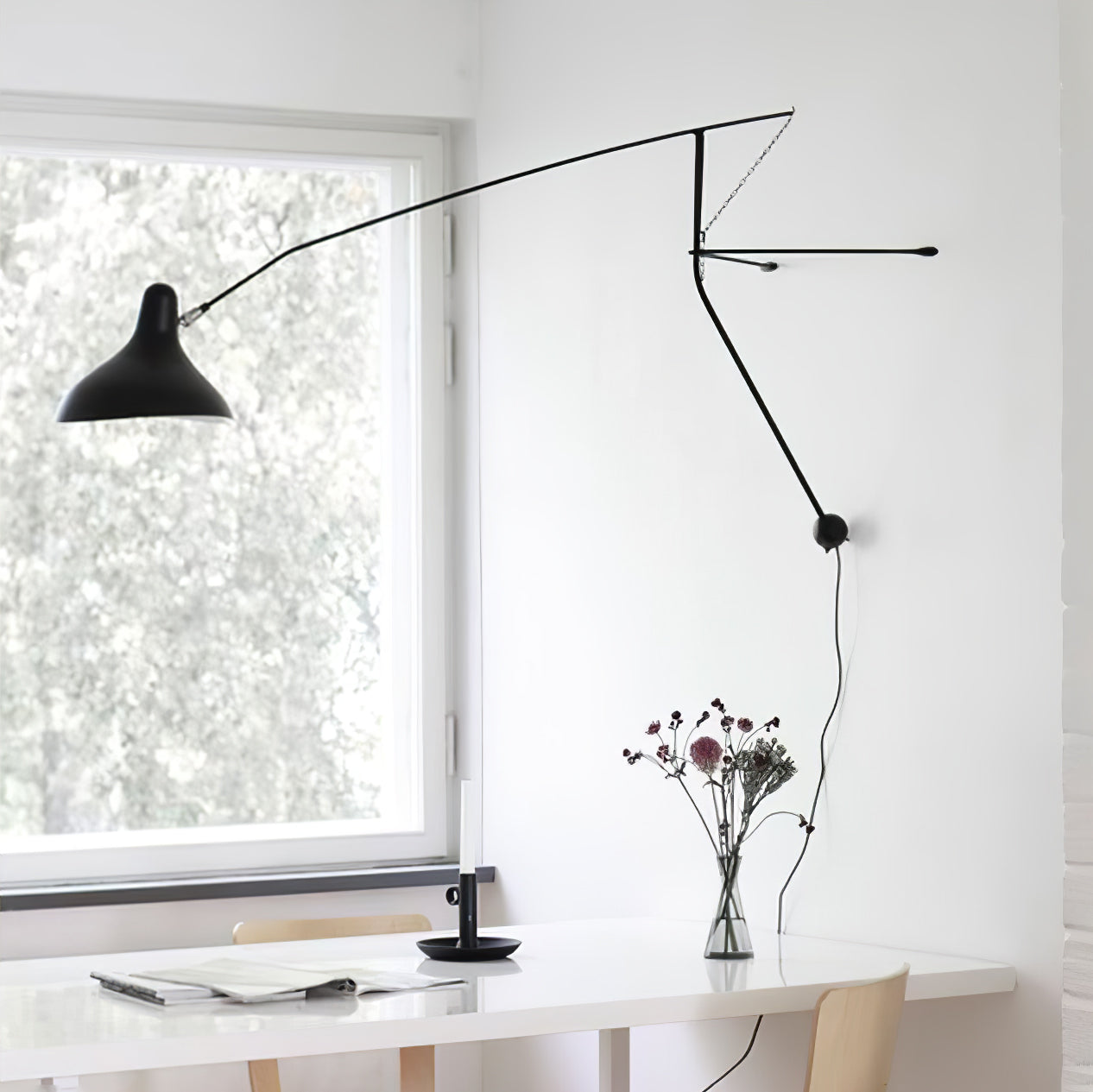 Ivsolarae Modern Minimalist Arm Wall Lamp
