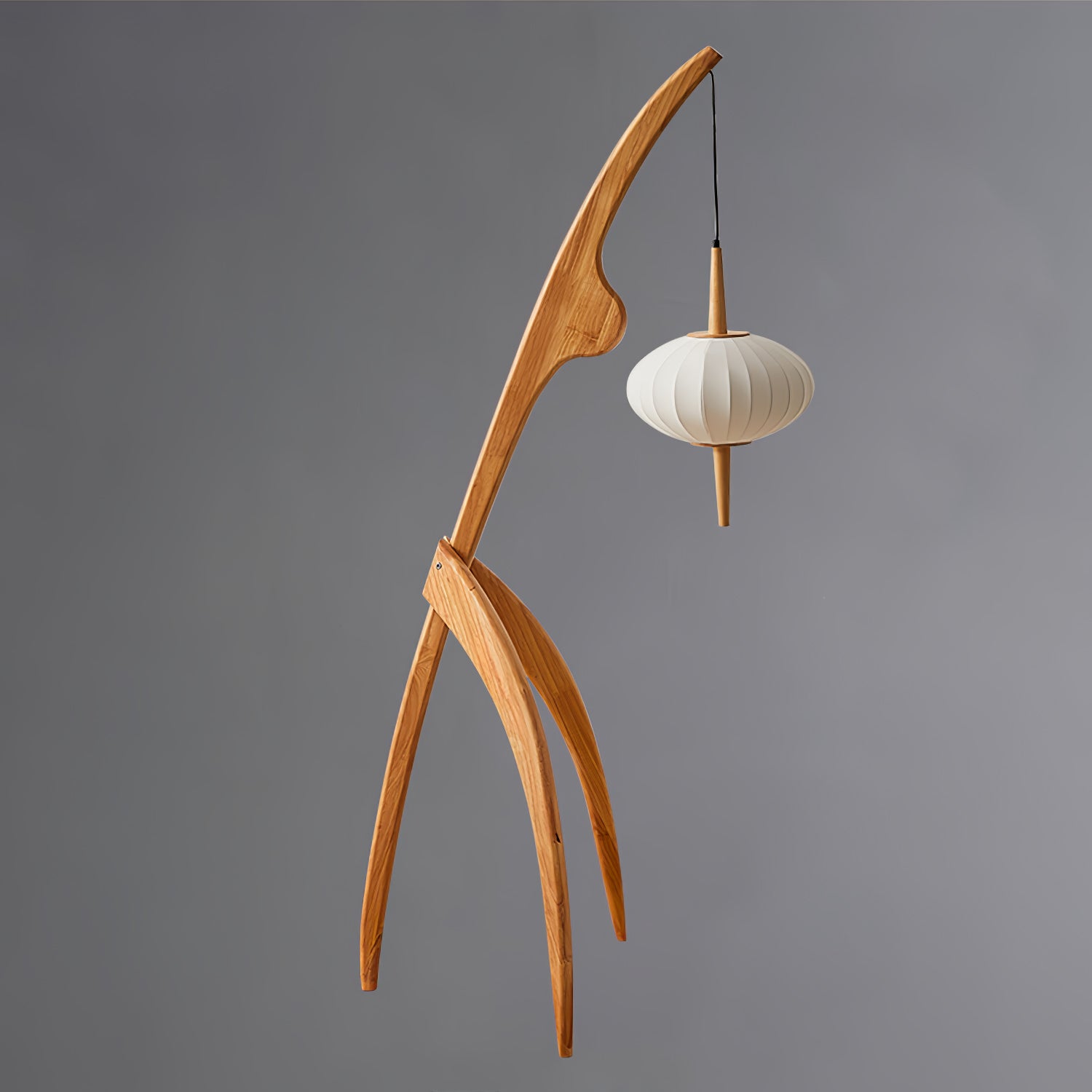 Ulen Mid Century Wooden Floor Lamp