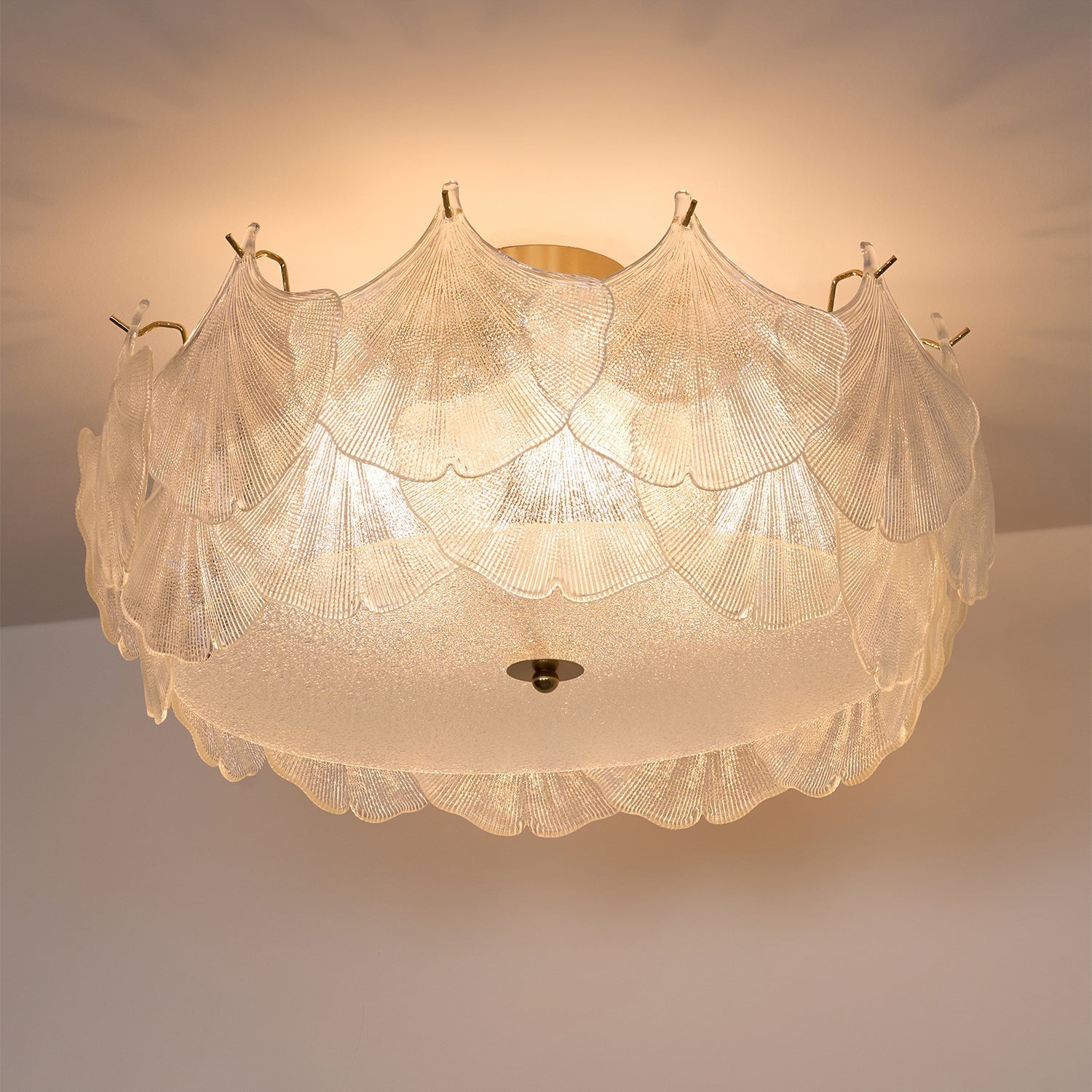 Quineth Maple Leaf Cluster Glass Ceiling Light