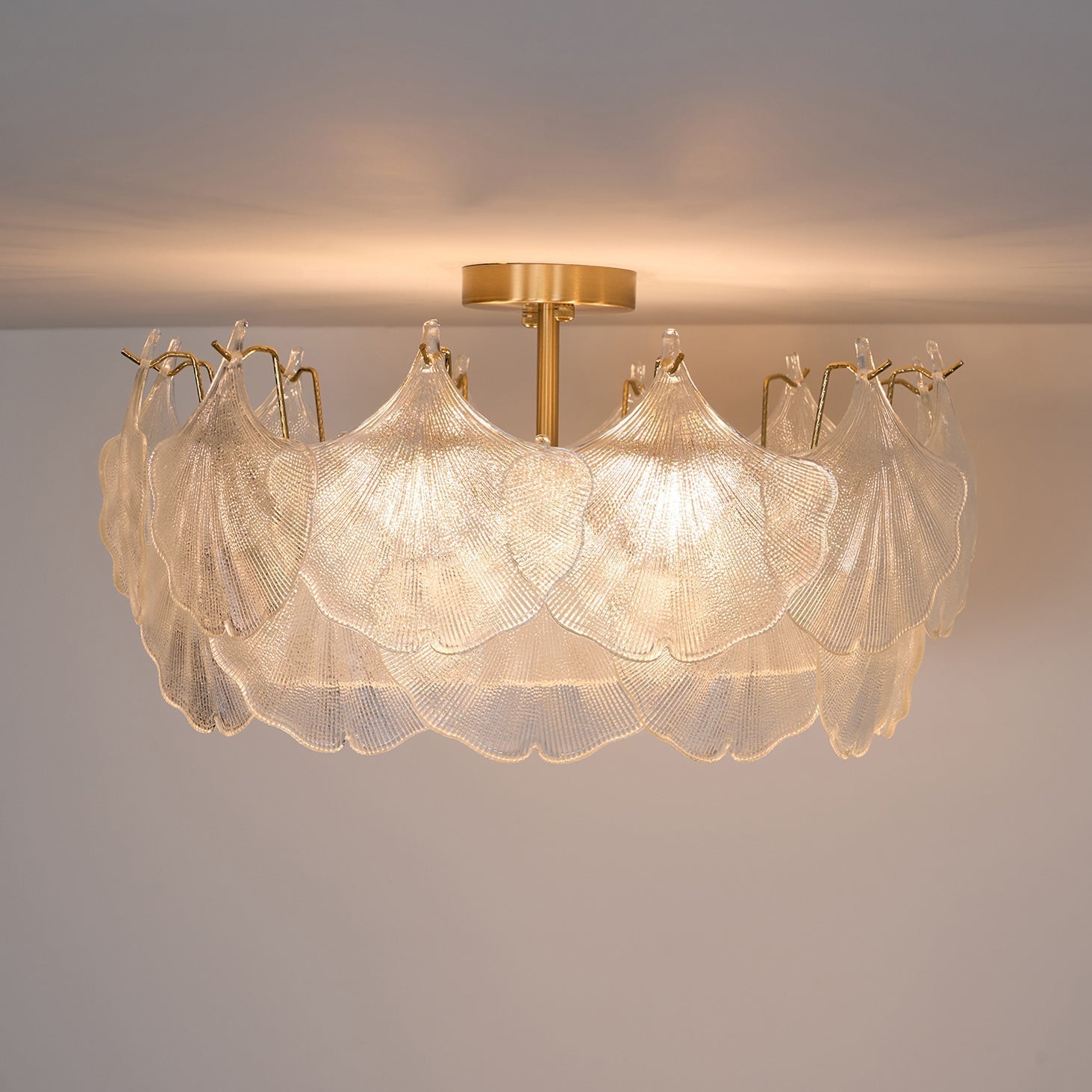 Quineth Maple Leaf Cluster Glass Ceiling Light