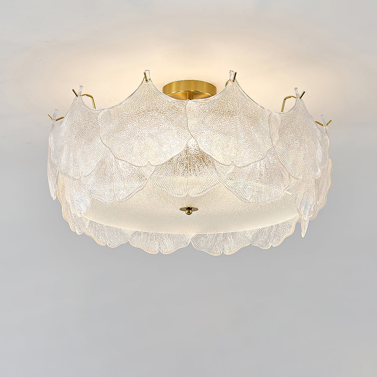 Quineth Maple Leaf Cluster Glass Ceiling Light
