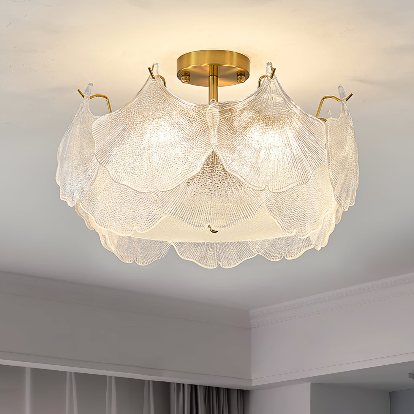 Quineth Maple Leaf Cluster Glass Ceiling Light