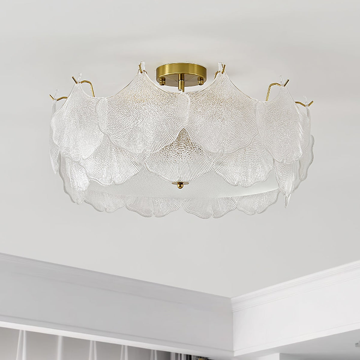 Quineth Maple Leaf Cluster Glass Ceiling Light