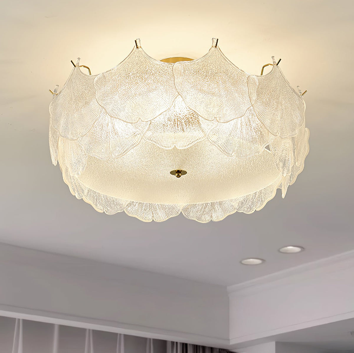 Quineth Maple Leaf Cluster Glass Ceiling Light