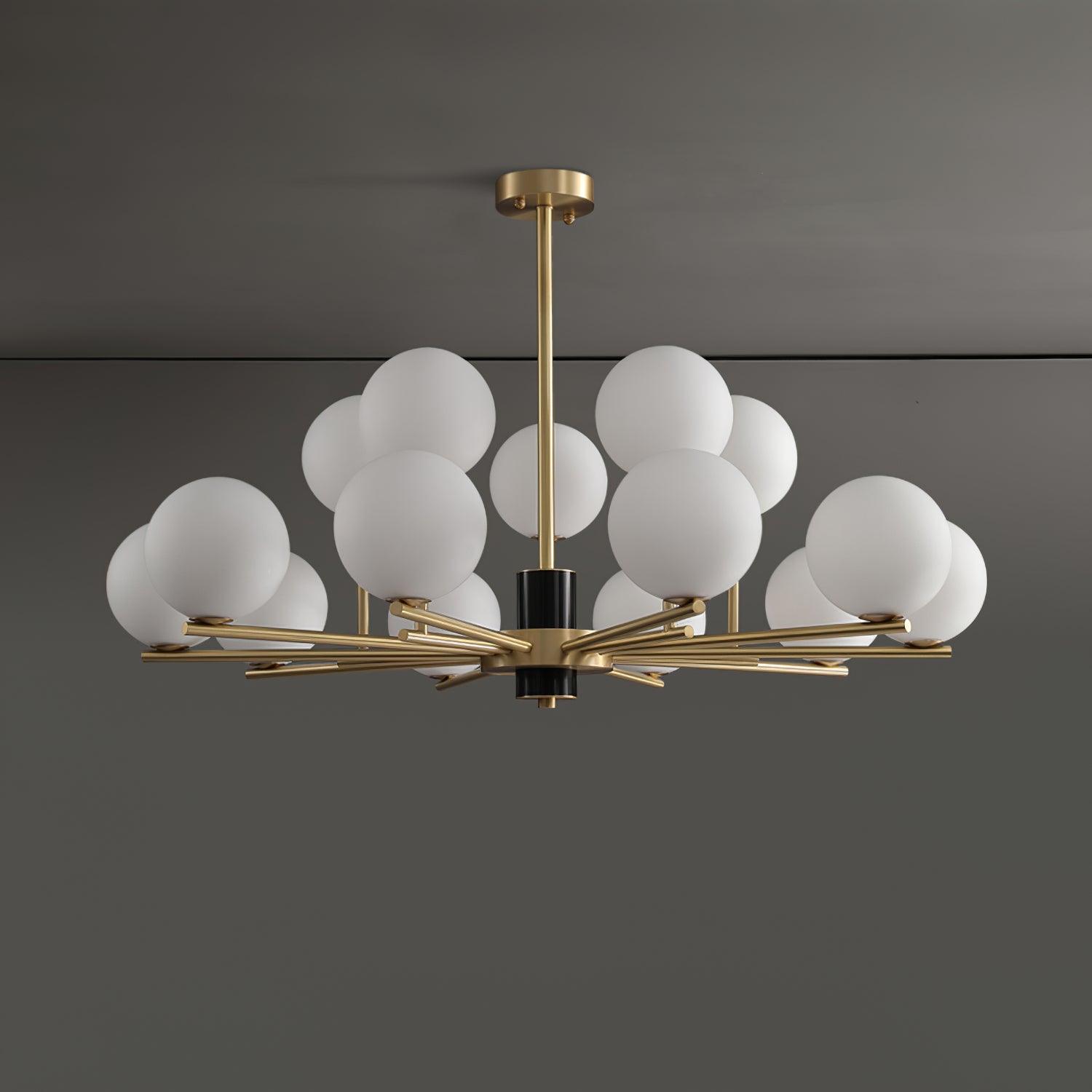 Covynel Mid-Century Brass Chandelier