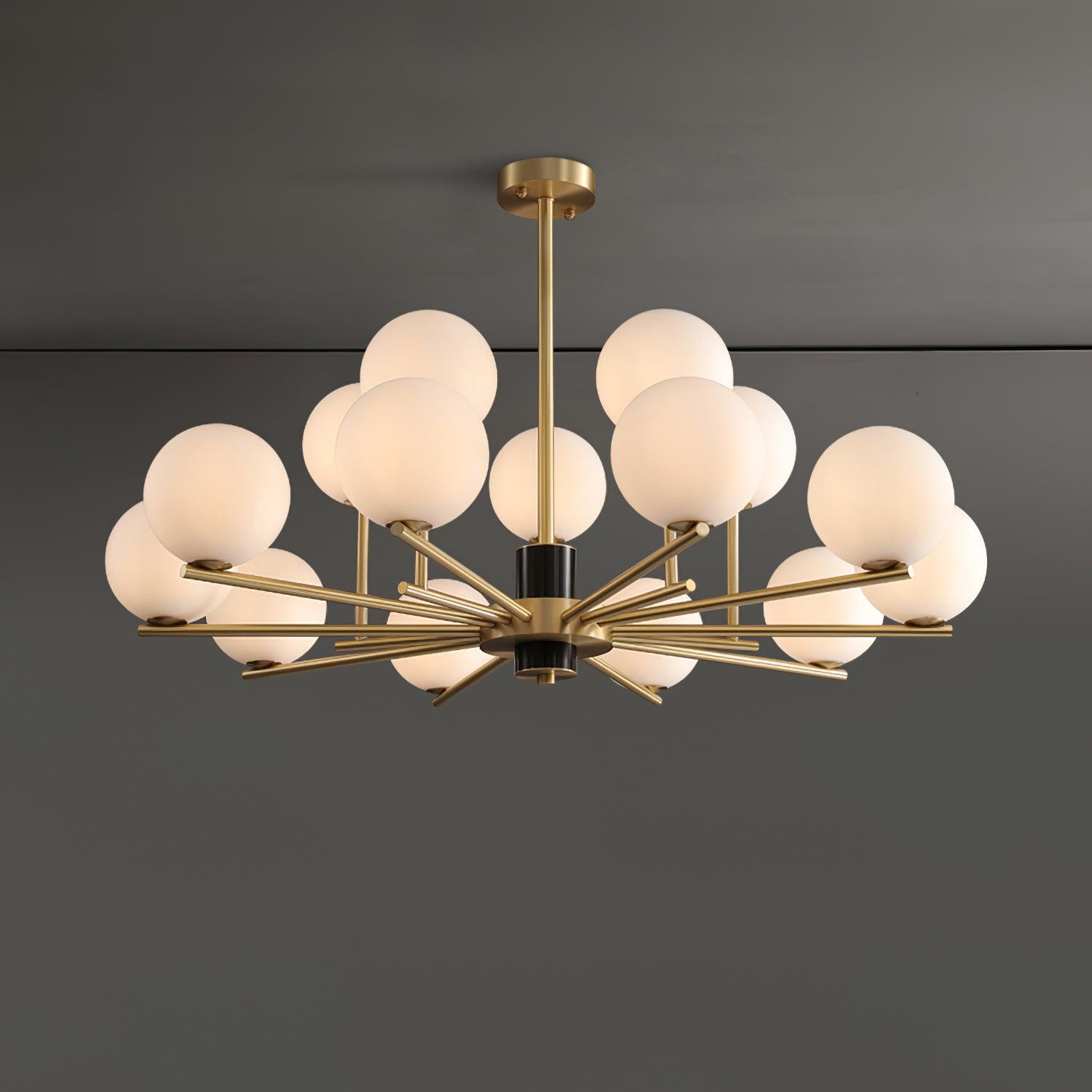 Covynel Mid-Century Brass Chandelier