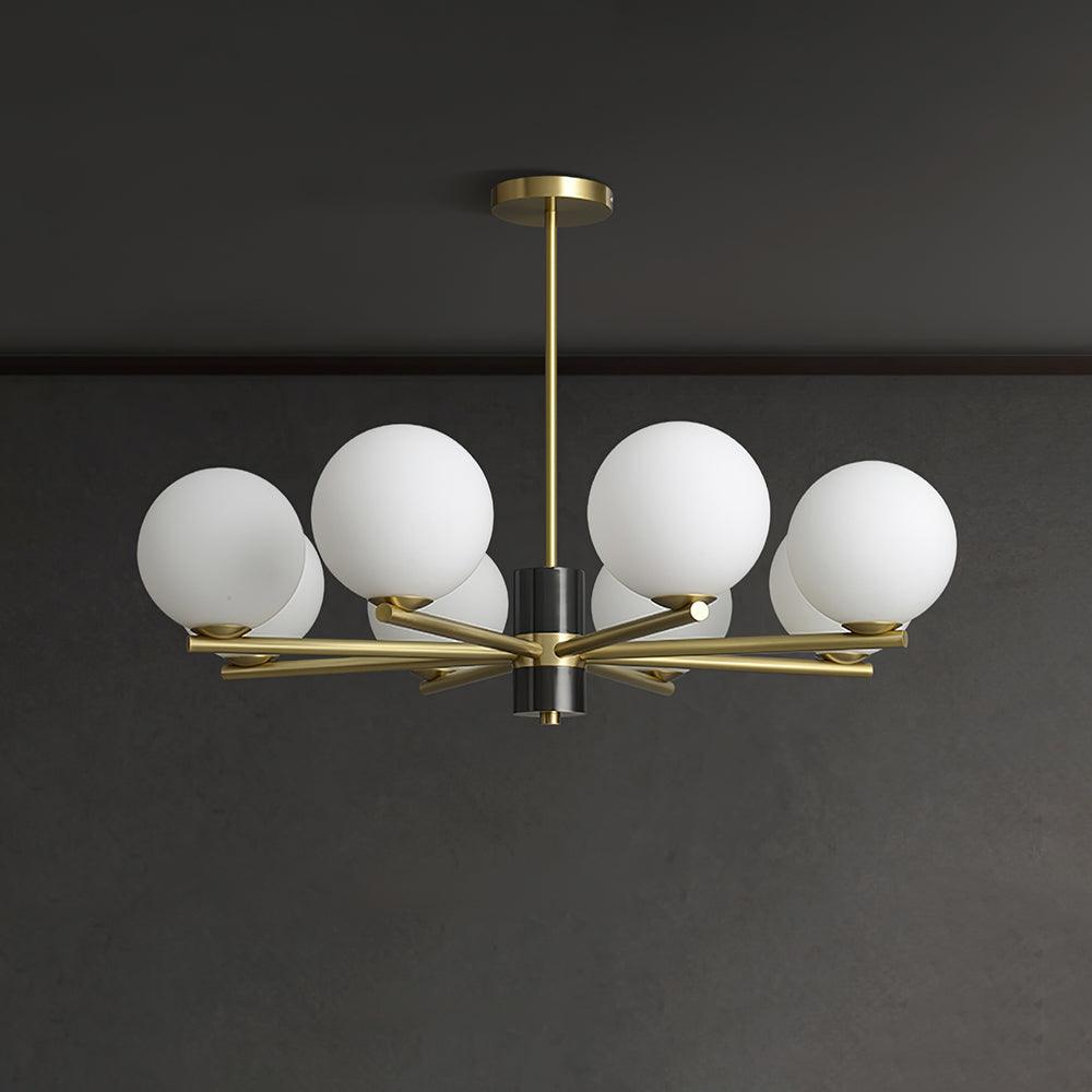 Covynel Mid-Century Brass Chandelier