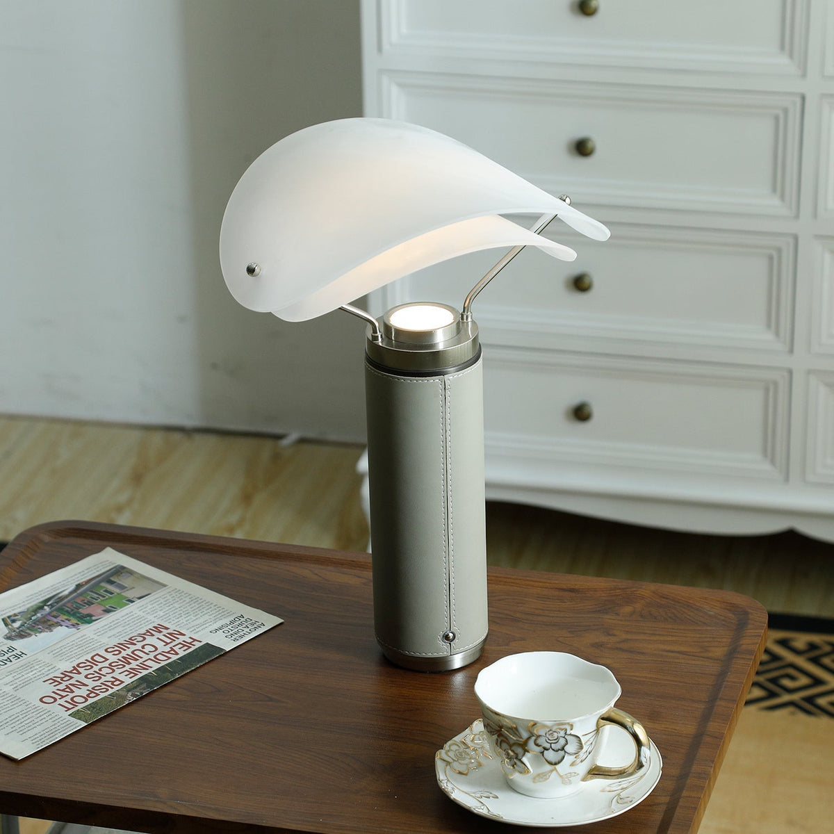 Inorielis Sculptural Travertine Table Lamp
