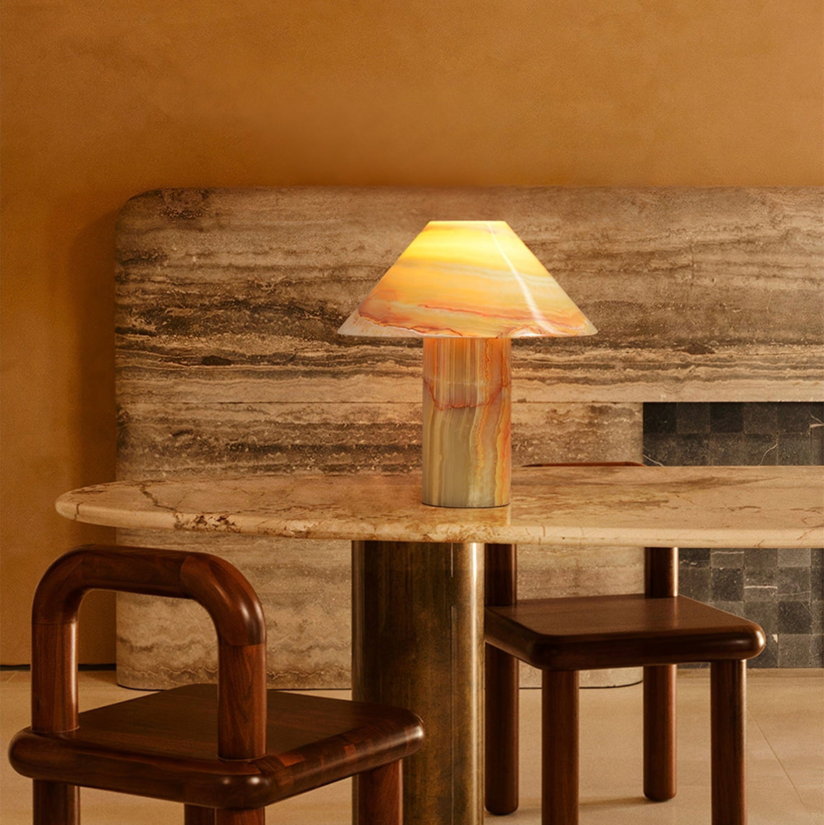 Velalelia Vintage Jade Table Lamp