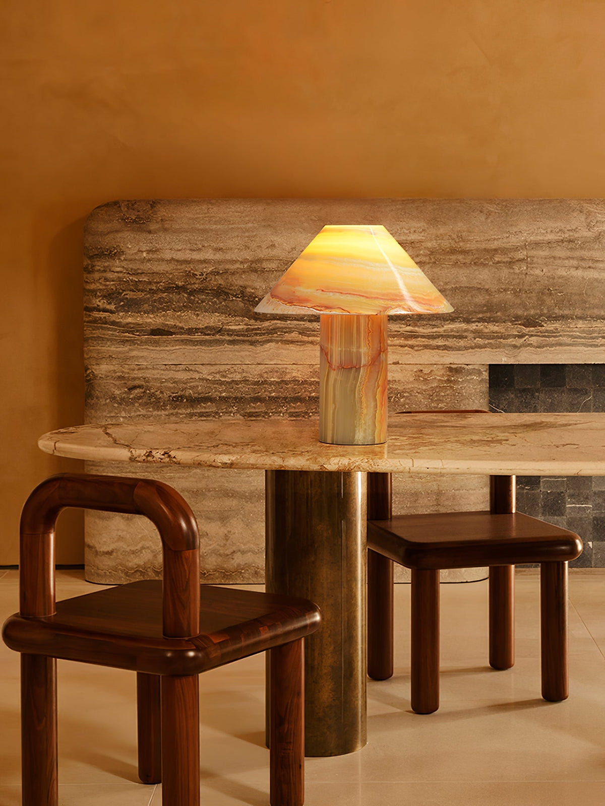 Velalelia Vintage Jade Table Lamp