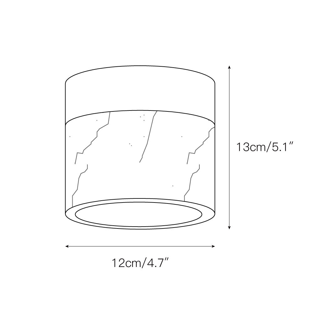 Selielle Round Marble Ceiling Lamp